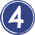 blaues Icon mit der Nummer 4