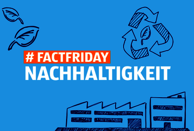 Illustriertes Bild des #factfriday Beitrags zur Nachhaltigkeitsabteilung bei HOFER