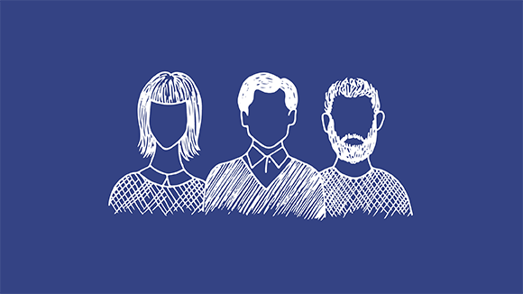 Illustration mit 3 Personen  