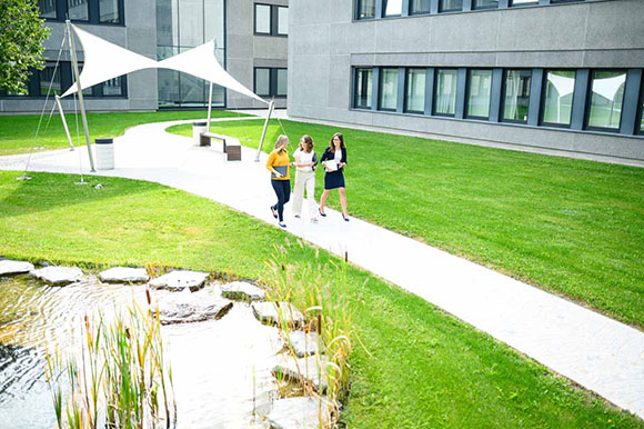 begrünte Zone im Innenhof