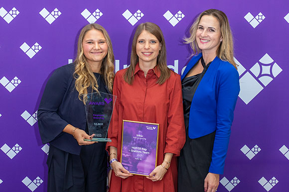 HR-Team mit HR Award in Silber für den HOFER Lehrlingsrap
