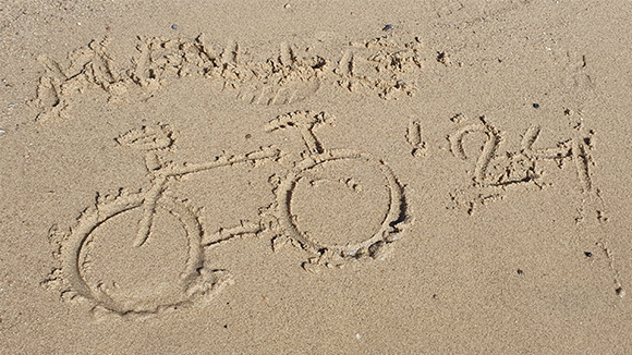 Schriftzug in Sand